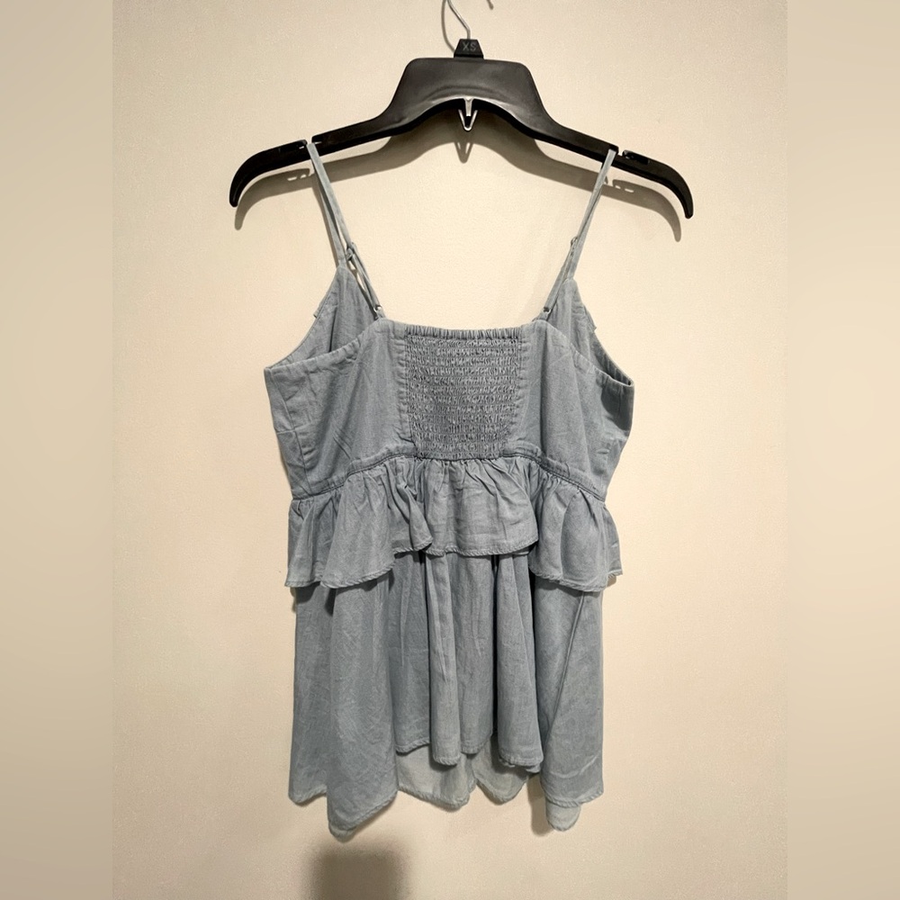 Jessica Simpson Light Blue Ruffle Cami Top - Picture 7 of 10